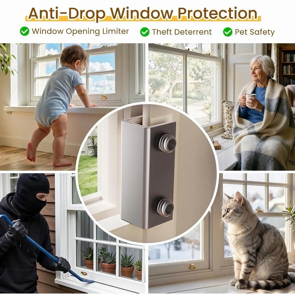 Linvivon Cat Window Door Insert Adjustable 31-36in Magnetic 4 Lock Modes NOB
